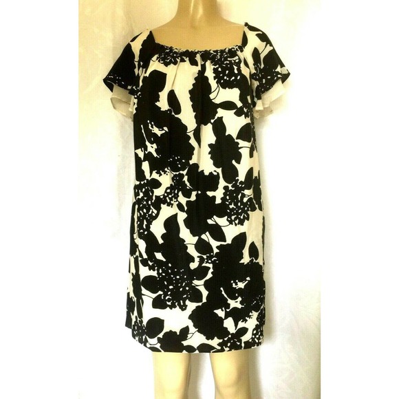 3.1Phillip Lim Silk Shift Dress Floral Black Cream - Picture 1 of 5